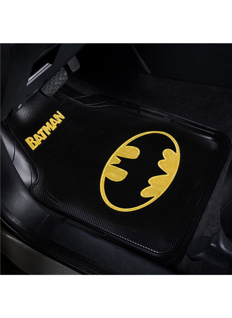 MissTiara - 5-Piece Latex Universal Fit Car Mat Set with Batman Theme Pattern - Image 1