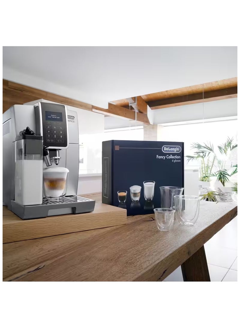 De'Longhi The connoisseur collection, set of 2 espresso, 2 cappuccino, 2 lattemacchiato double wall glasses - Image 3