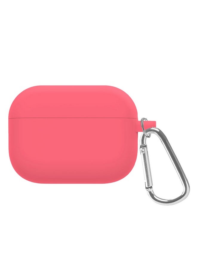 CATANES - Shockproof Case For Airpod Pro Silicone Protective Case Shockproof Case Ultra Slim Cover with Keychain Carabiner Pink - Image 1