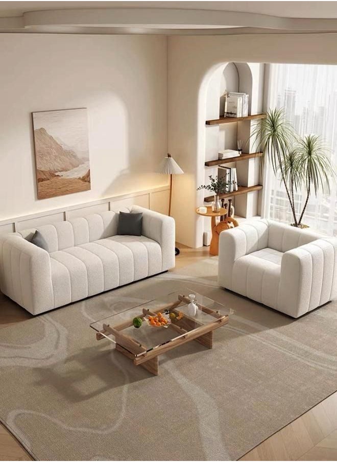 Generic - Light Luxury Style Furniture Sofa Set Beige Without Pillow - Image 1