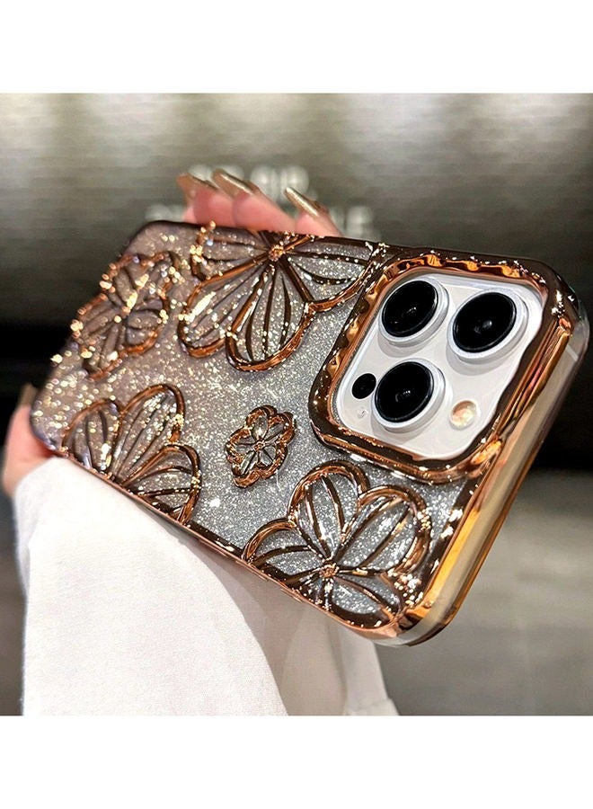 حافظة سباركل لهاتف آيفون 16 برو ماكس ， غطاء حماية كاميرا ثلاثي الأبعاد مبهر ， غطاء حماية كاميرا ， غطاء أنيق متدرج لهاتف آيفون 16 برو ماكس ， غطاء لامع ممتاز لهاتف آيفون 16 برو ماكس