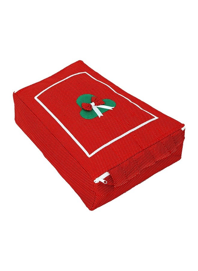 Kuber Industries Dot Printed Petticoat Saree Cover Wardrobe Organiser Clothes Storage Bag-Pack of 2 (Red)-HS_38_KUBMART20983 - Image 2