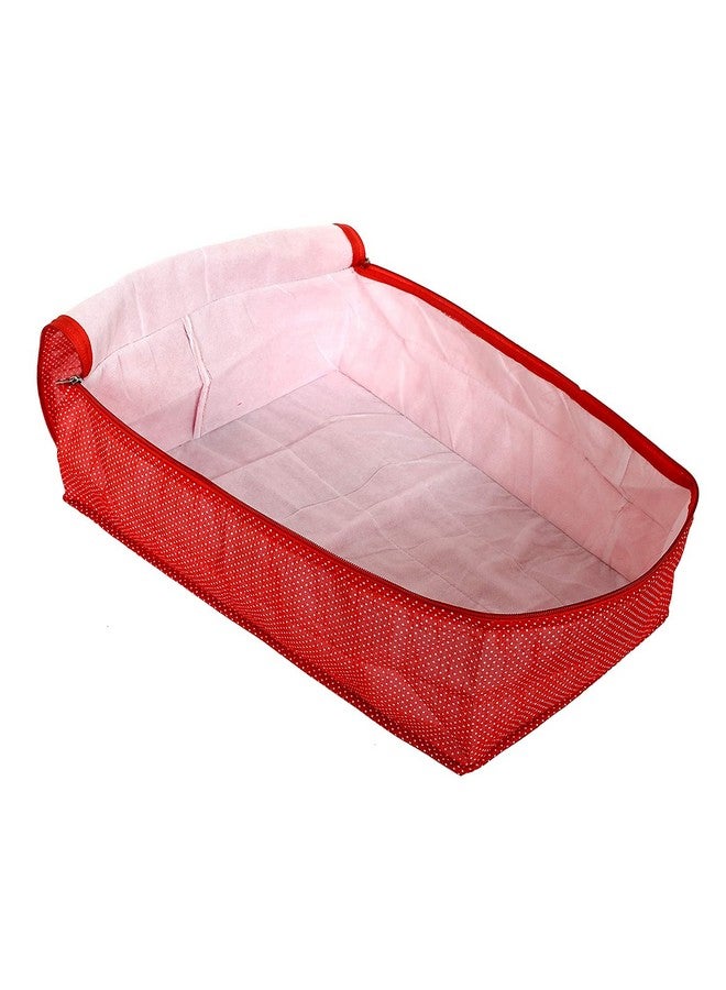Kuber Industries Dot Printed Petticoat Saree Cover Wardrobe Organiser Clothes Storage Bag-Pack of 2 (Red)-HS_38_KUBMART20983 - Image 3