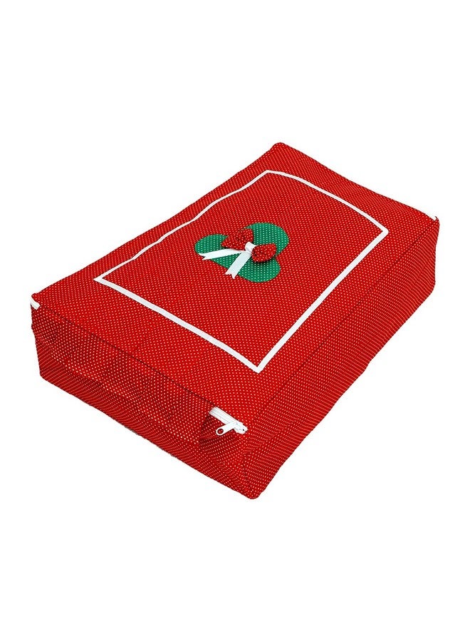 Kuber Industries Dot Printed Petticoat Saree Cover Wardrobe Organiser Clothes Storage Bag-Pack of 2 (Red)-HS_38_KUBMART20983 - Image 4