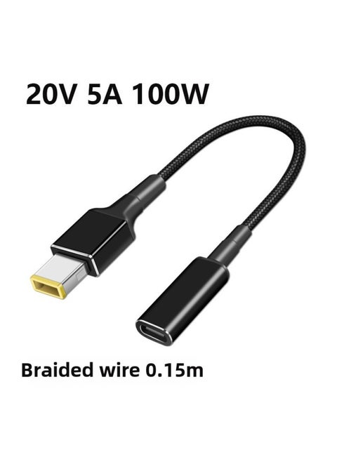 TyPEC To Lenovo Notebook Computer Square Mouth With Needle Thinkpad X1 Power Pd100w Fast Charging Line-Color:typec  100W15cm