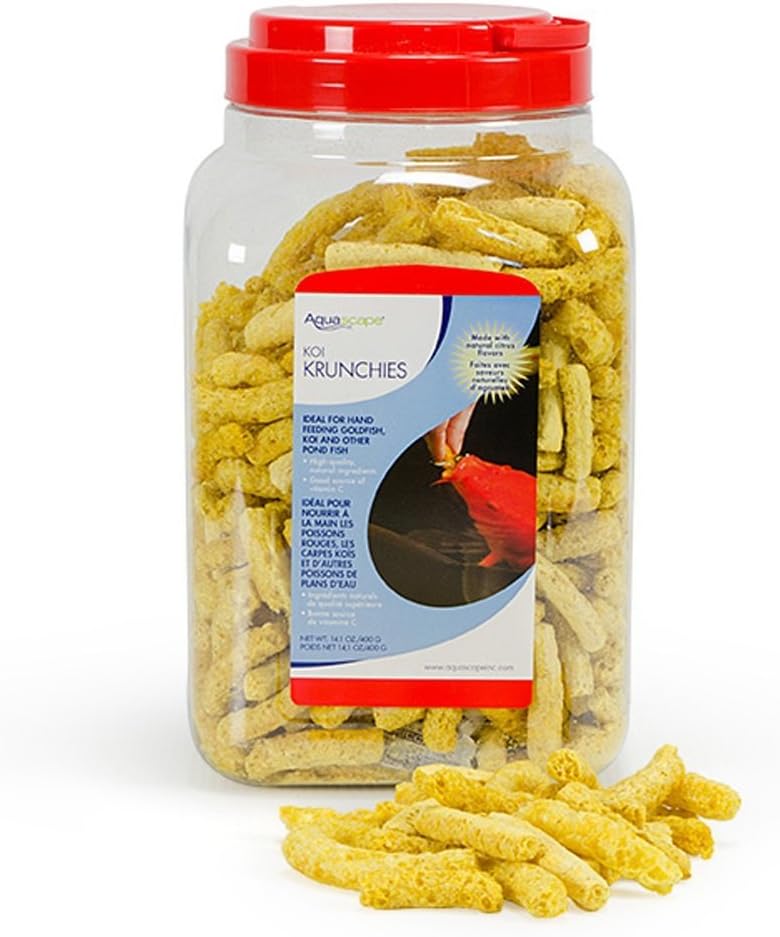 Aquascape 81000 Koi Krunchies Fish Food Hand Feeding Treats Floating Natu 141 Ounces Yellow - Image 1