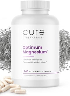 Optimum Magnesium Glycinate Lysinate And Di-Magnesium Malate Capsules - Formulated with Chelated, Supports Bone Health And Energy, Non-GMO, 240 Vegan Capsules