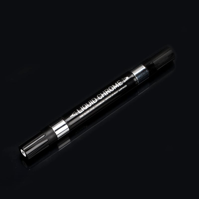 ZEYAR Liquid Chrome Marker Paint Marker, DIY Silver Marker Pen for most surfaces, High-gloss display effects, Dual tips: Extra Fine and Medium Point (0.7mm & 2mm Sized Tips) (1) - Image 3