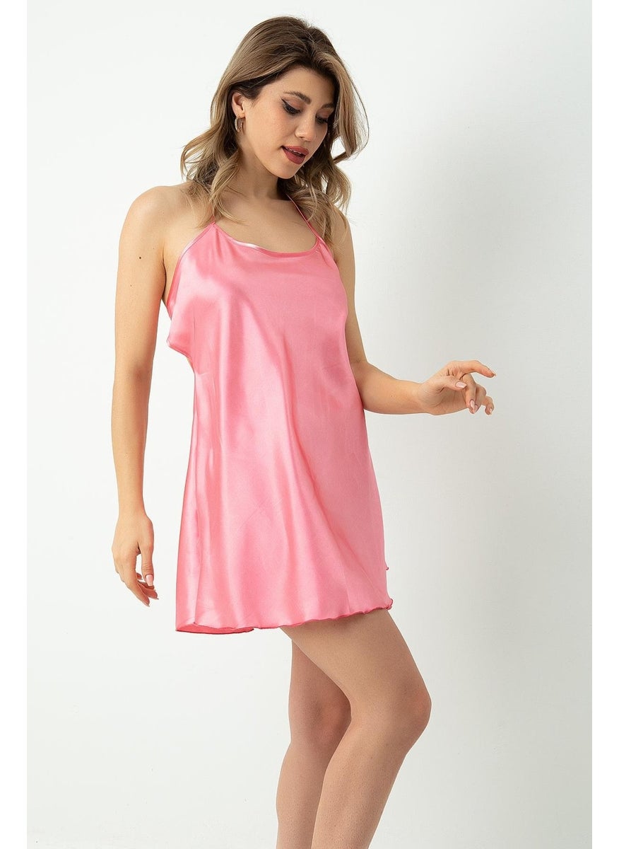 DoReMi Back Strap Mini Satin Nightgown  - Image 3