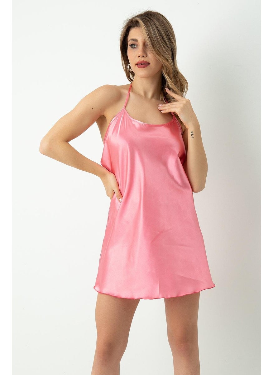 DoReMi Back Strap Mini Satin Nightgown  - Image 4