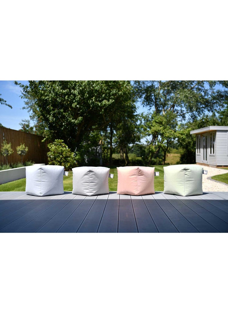 House One Chair | Quilted Bean Bag Box Polyester - Pink  - Image 2