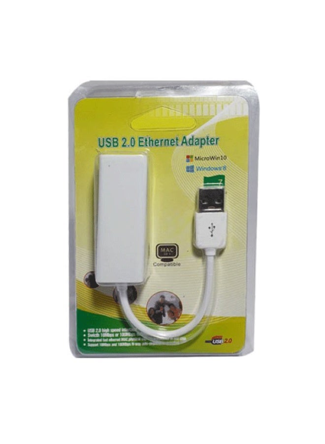 USB 2.0 to Ethernet RJ45 Network LAN Adapter for Windows 10/8/7 and Mac