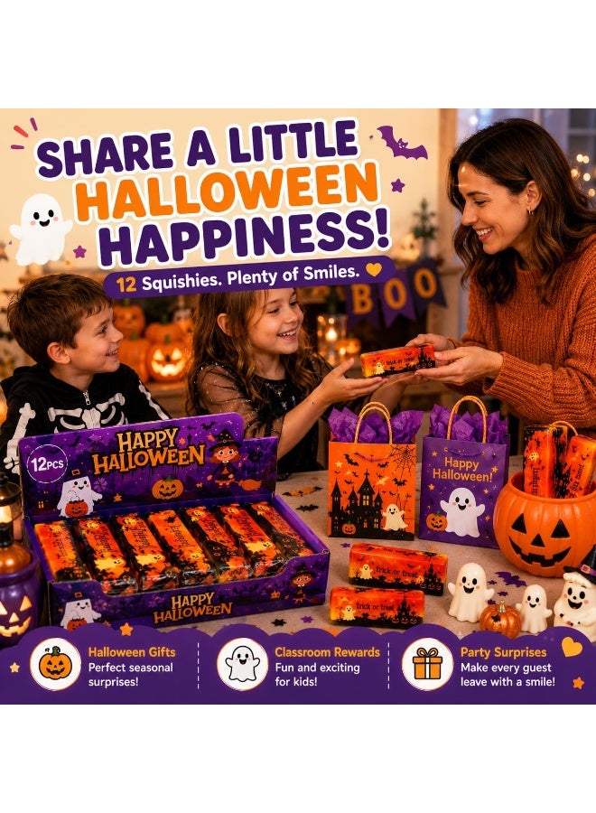 12pcs Halloween Butter Squishy Ghost Squishys Slow Rising Butter | PU Foam Ghost Butter Squishys Slow Rising Butter Stick for Anxiety Relief Fidget Desk Decor Halloween Party Favor Gifts - Image 5
