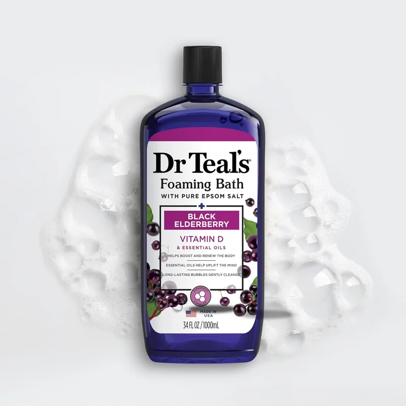 Dr Teal's Dr Teal's Foaming Bath with Epsom Salt Black Elderberry 1000Ml 1000ml
