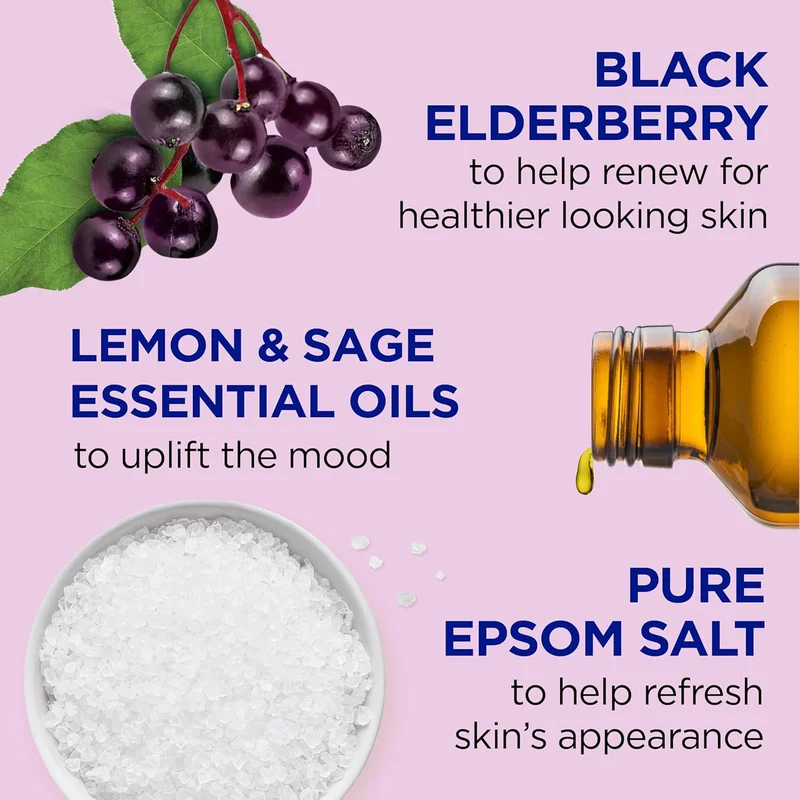 Dr Teal's Dr Teal's Foaming Bath with Epsom Salt Black Elderberry 1000Ml 1000ml