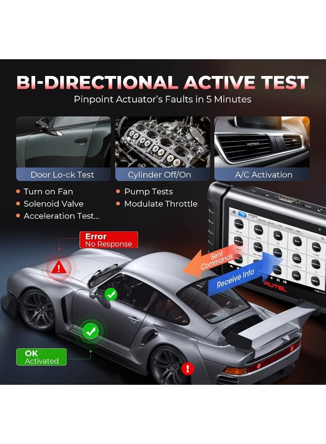 Autel Autel Scanner Mx808s / mk808s Diagnostic Scan Tool 2025 Newest With All System Diagnosis, 25+ Maintenance Functions Services Including Immo, Oil Reset, Epb, Bms, Sas, Dpf, Abs Bleed  - Image 2