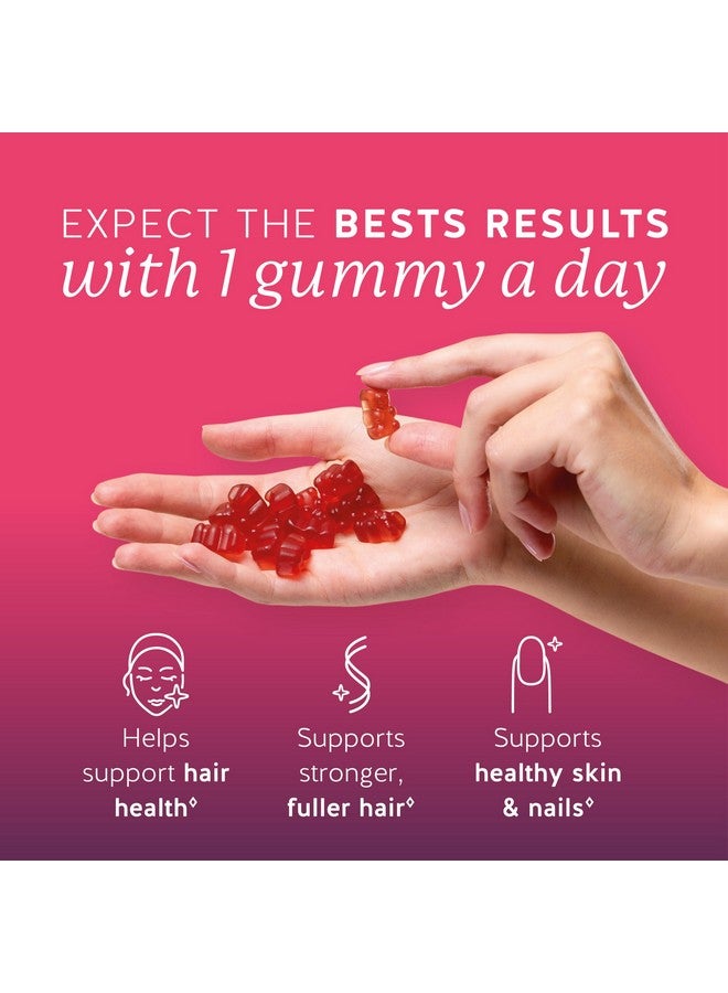 Bears with Benefits Biotin Gummies for Hair, Skin & Nails. 5,000 mcg High Potency Vegan Vitamins for Faster Hair Growth, Stronger Nails & Healthy Skin. with Vitamins C & E, 30 Gummies  - Image 2