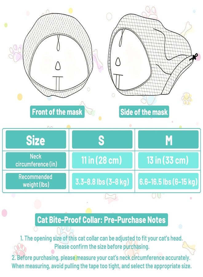 Yolev Cat Muzzle Adjustable Cat Muzzle for Grooming Biting Prevention Anti-Bite with 4 Anti-Scratch Claw - Image 2