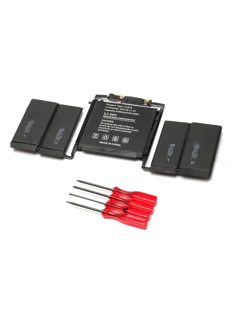 A1819 Battery, Laptop Battery for MacBook Pro 13 Inch (Late 2016 Mid 2017), Replacement Battery Lithium Polymer Suitable for A1706 EMC 3071 3163 (4320mAh 11.41V 49.29WH) (A1819 Battery)  - Image 1
