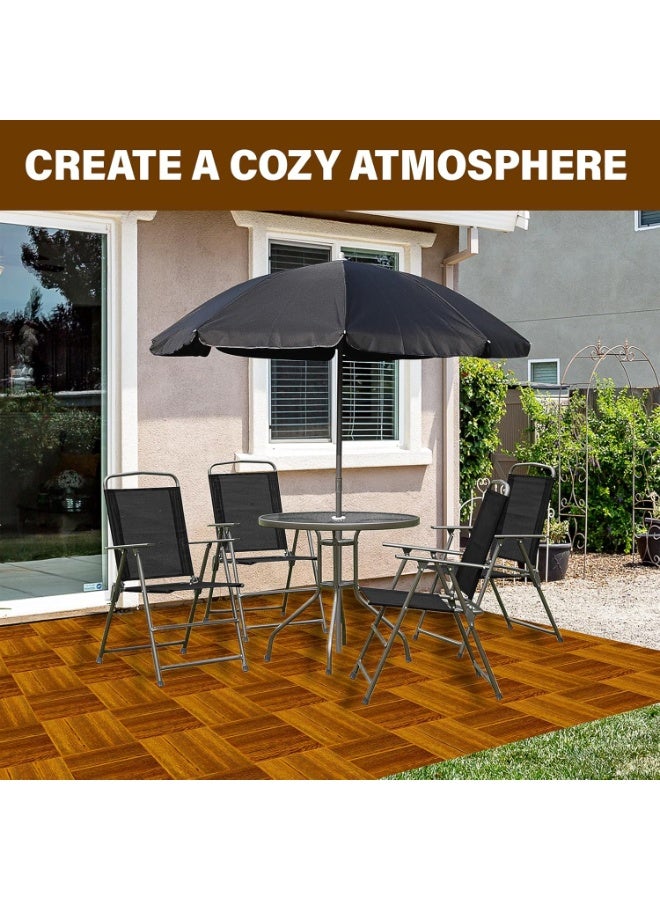 HOME TASTE Hardwood Interlocking Patio Deck Tiles (Pack Of 10, 30 X 30 ), Acacia Wood Deck Tiles Interlocking Outdoor, Patio Tiles Outdoor Interlocking Waterproof All Weather.  - Image 5