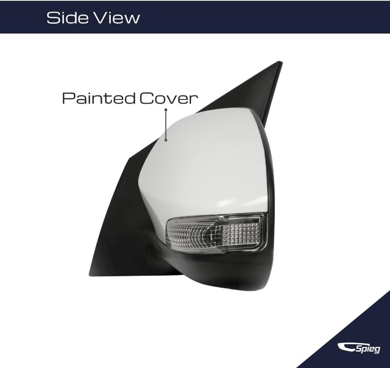 Spieg TO1320295 Driver Side Mirror for 2014-2018 Toyota Corolla - Left Side View Mirror Assembly with Power Adjustment, Heated Glass, Turn Signal Light - Image 4