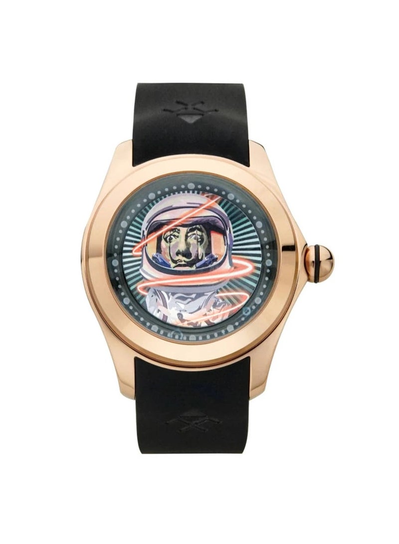 AROAQ Luxury 46mm Art Eye Dial Fashion Bubble Glass Mechanical Men's Automatic Watch