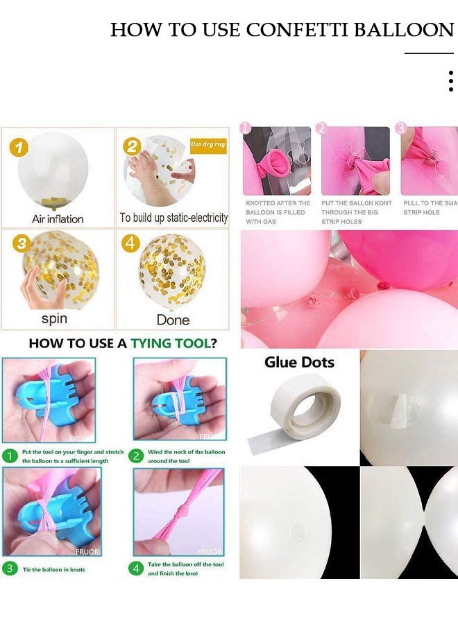 DUNISO 104PCS PCS Balloon Garland Arch Kit Purple Latex Balloons Set For Baby Wedding Birthday Party Background Decorations School Opening Ceremony - Image 3