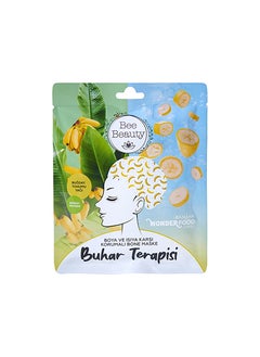 Bee Beauty Bee Beauty Wonder Food Banana Steam Therapy Color and Heat Protection Bonnet Mask  - Image 1