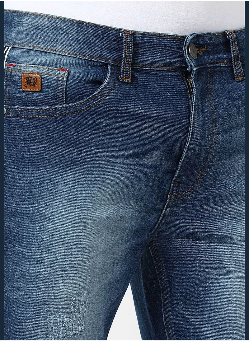 Campus Sutra Men's Light-Washed Denim Shorts