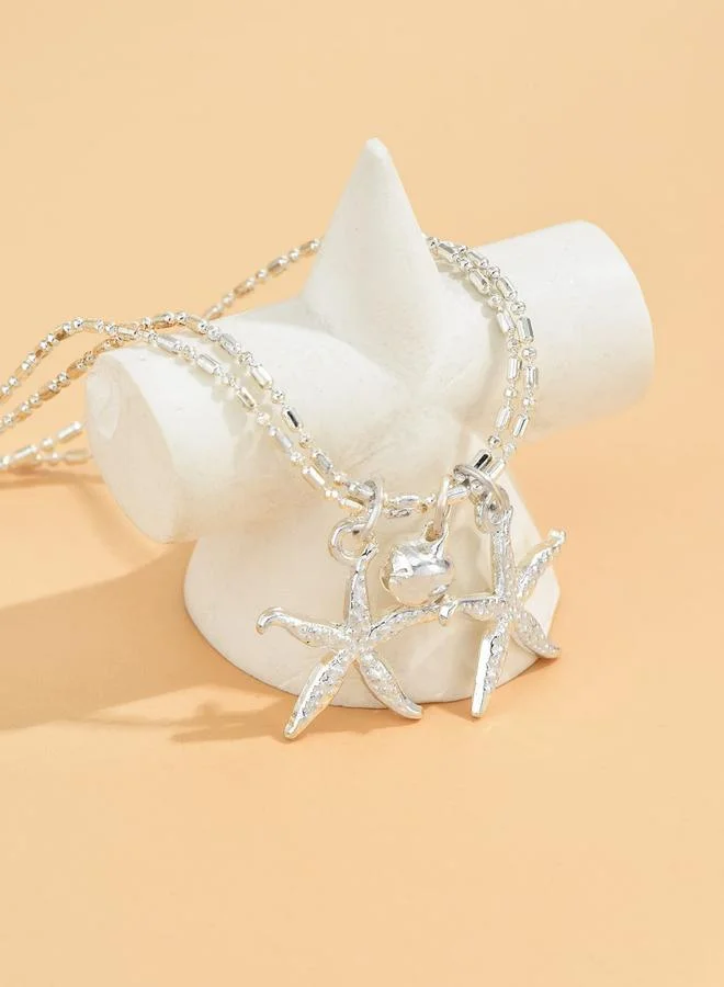 Take Two Dual Chain Star-Shaped Anklet
