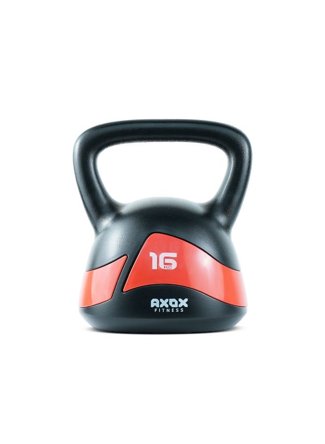 Axox Fitness Kettlebell 16kg-Vinyl Coated, Durable, Flat Base, Wide Grip for Strength, Cardio & Home Workouts - Image 1