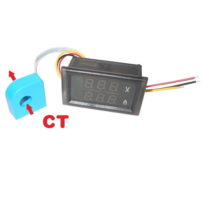 عرض LED الرقمي DC 100V 20A فولتميتر أميتر أحمر أزرق عداد جهد وتيار السيارة - Image 4