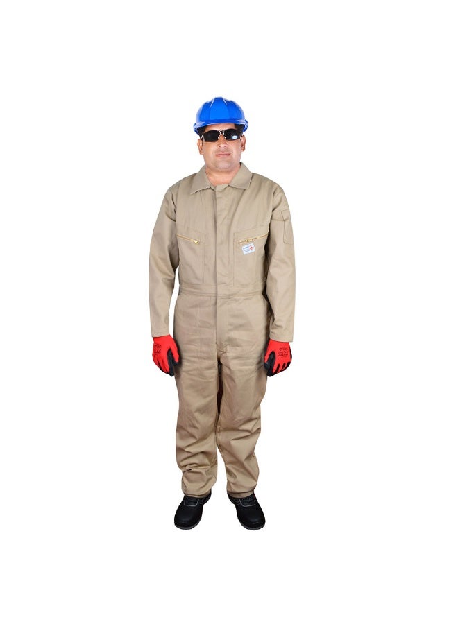 Vaultex FBM 320GSM Fire Retardant Cotton Coverall, Beige, 5XL - Image 1