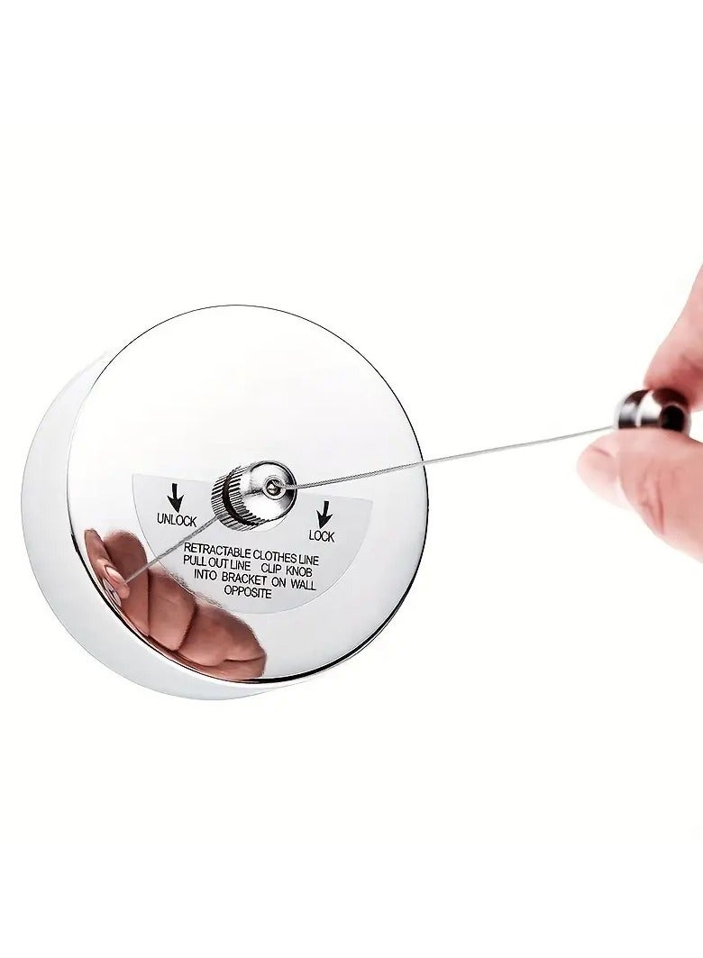 سمارت حبل غسيل من الفولاذ المقاوم للصدأ بحبل قابل للسحب بطول 2.8 متر,ثقيل الوزن ومتين للاستخدام - Image 1