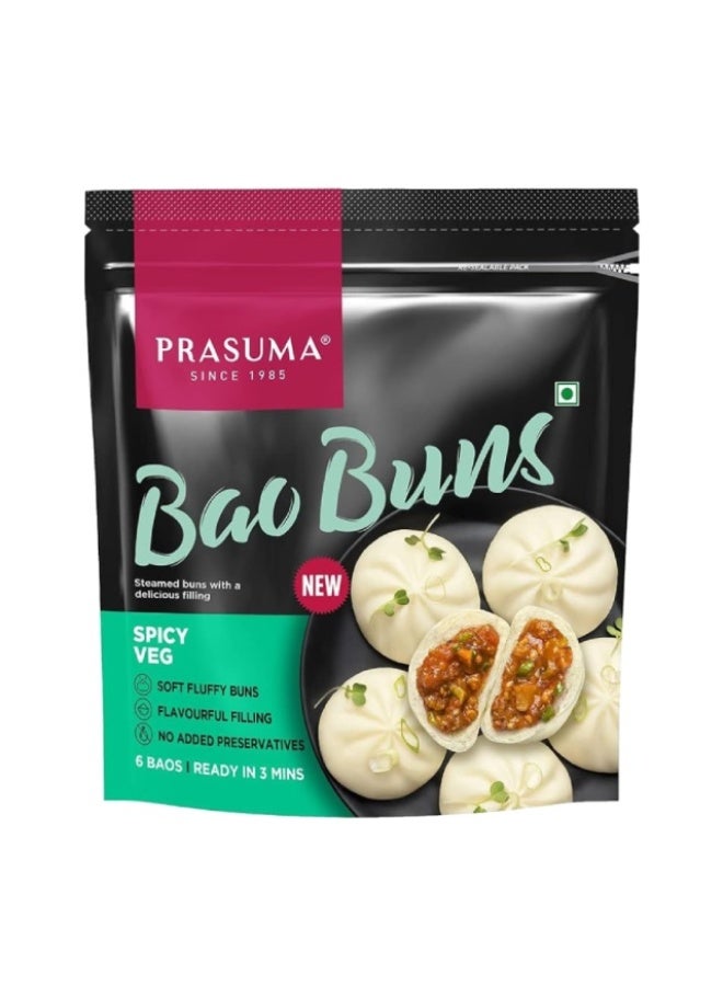 PRASUMA Bao Buns Spicy Veg - 300g - Image 1