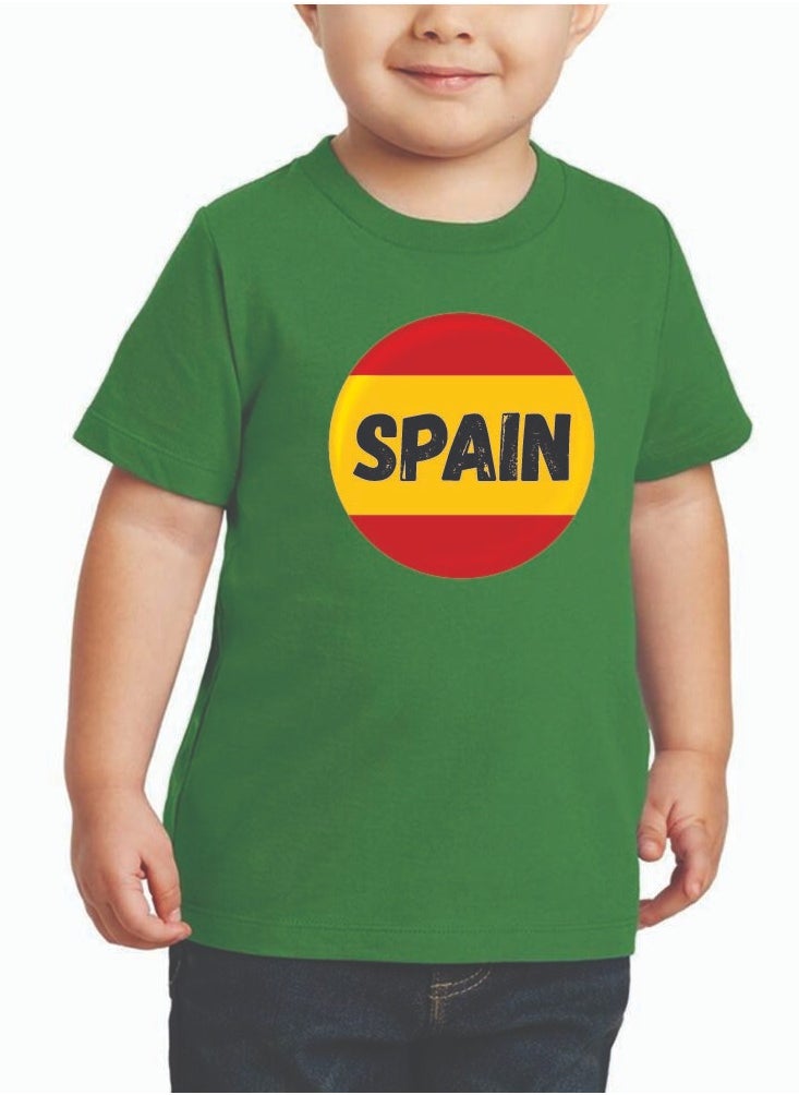 Generic - Spain Kids T-Shirt for Boys - Round Neck Short Sleeve Cotton T-Shirt - Soft and Comfortable Kids Boys Tshirt - Perfect for Spanish Souvenirs - Image 1