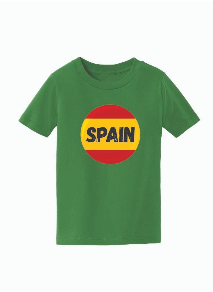 Generic - Spain Kids T-Shirt for Boys - Round Neck Short Sleeve Cotton T-Shirt - Soft and Comfortable Kids Boys Tshirt - Perfect for Spanish Souvenirs - Image 1