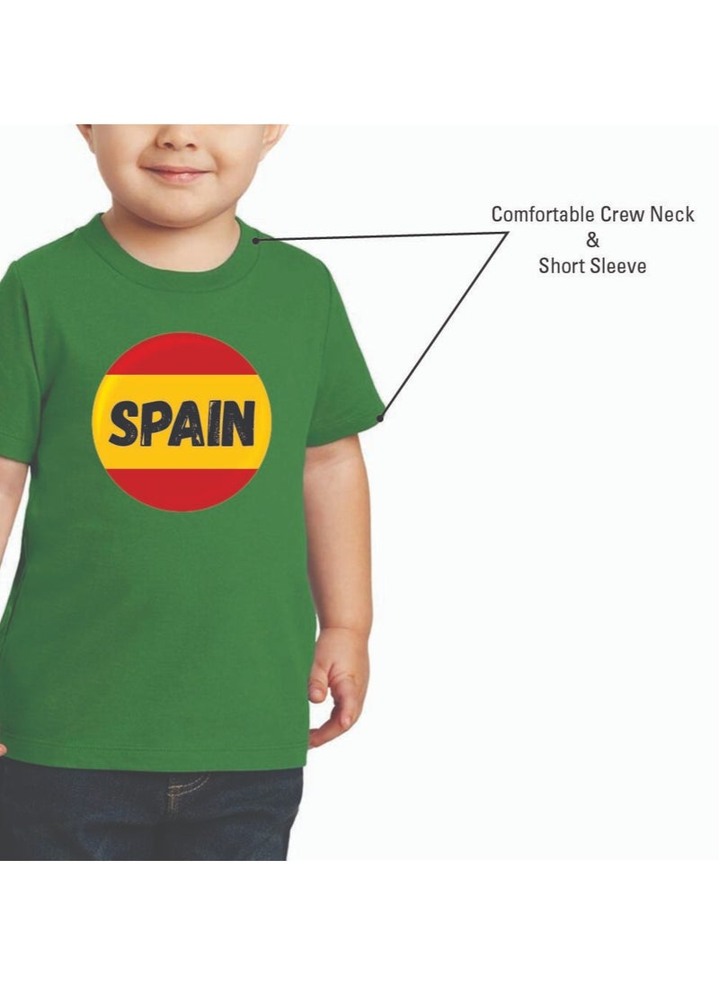 Generic - Spain Kids T-Shirt for Boys - Round Neck Short Sleeve Cotton T-Shirt - Soft and Comfortable Kids Boys Tshirt - Perfect for Spanish Souvenirs - Image 1