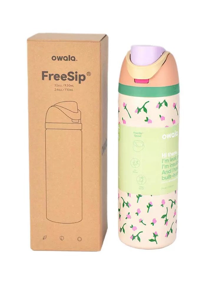 Owala - Owala FreeSip Insulated Stainless Steel Water Bottle with Straw for Sports and Travel, BPA-Free,32-Ounce - Image 1