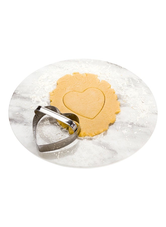 Restaurantware Pastry Tek 3.7 Inch x 3.2 Inch Heart Cookie Cutter, 1 With Handle Heart Shaped Cookie Cutter - Medium, Heavy-Duty, Metal Cookie Cutter Heart, For Holidays, Weddings, Or Engagements, - Image 2