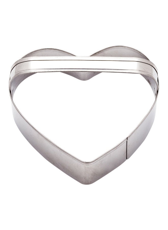 Restaurantware Pastry Tek 3.7 Inch x 3.2 Inch Heart Cookie Cutter, 1 With Handle Heart Shaped Cookie Cutter - Medium, Heavy-Duty, Metal Cookie Cutter Heart, For Holidays, Weddings, Or Engagements, - Image 1