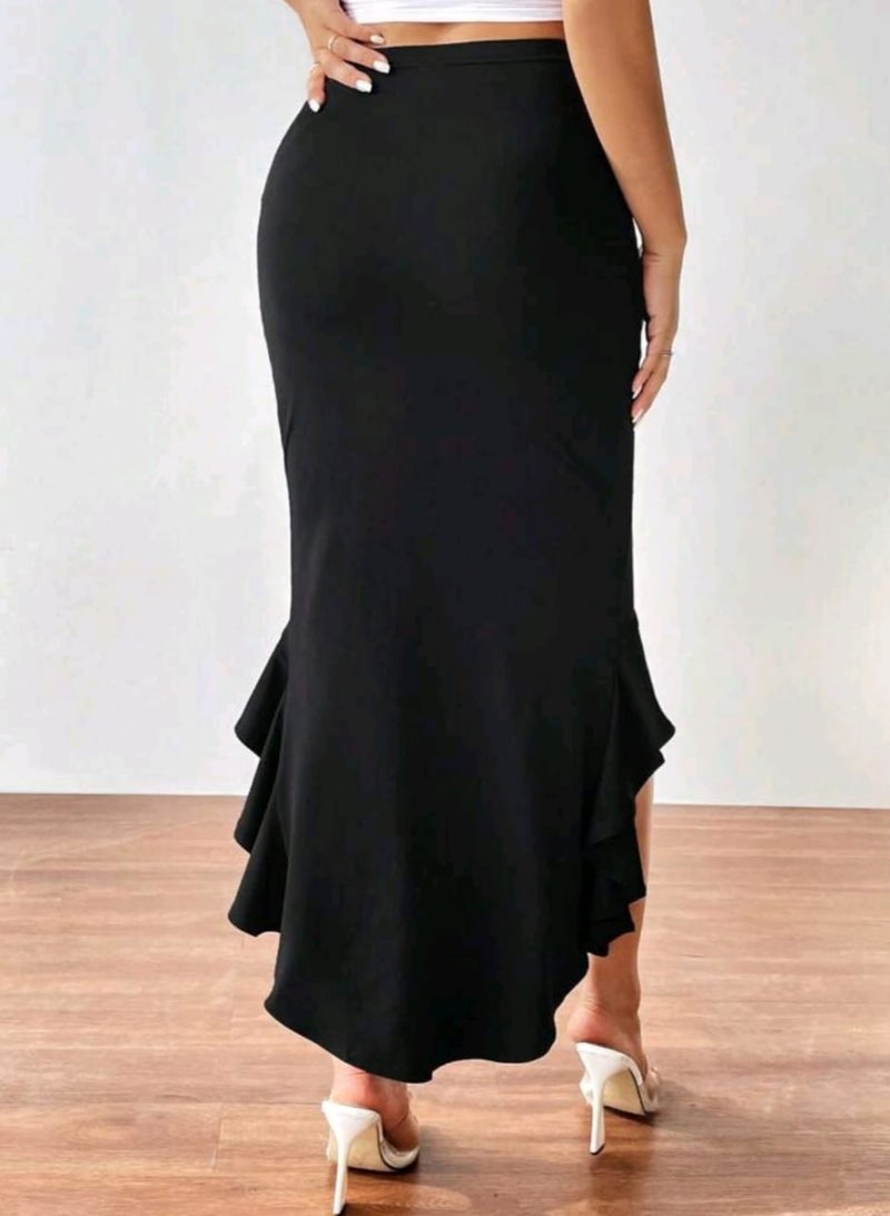 شي إن تنورة حورية البحر ذات الكشكشة شي ان - Image 4