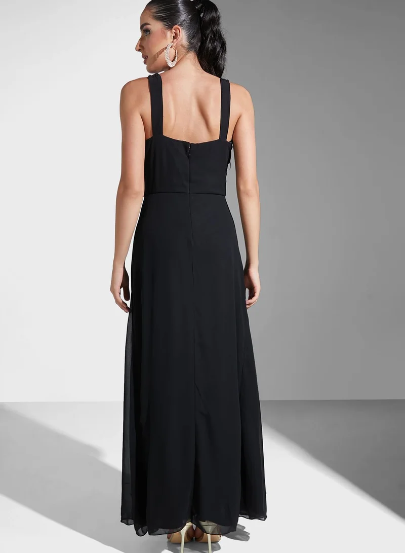 Namshi X Hadia Ghaleb Hadia Ghaleb Sequined Bodice Dress
