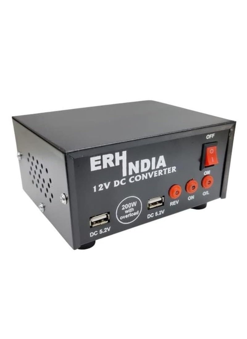 Erh India 200 watt Solar Converter 12v with 2 ac Ports  - Image 1