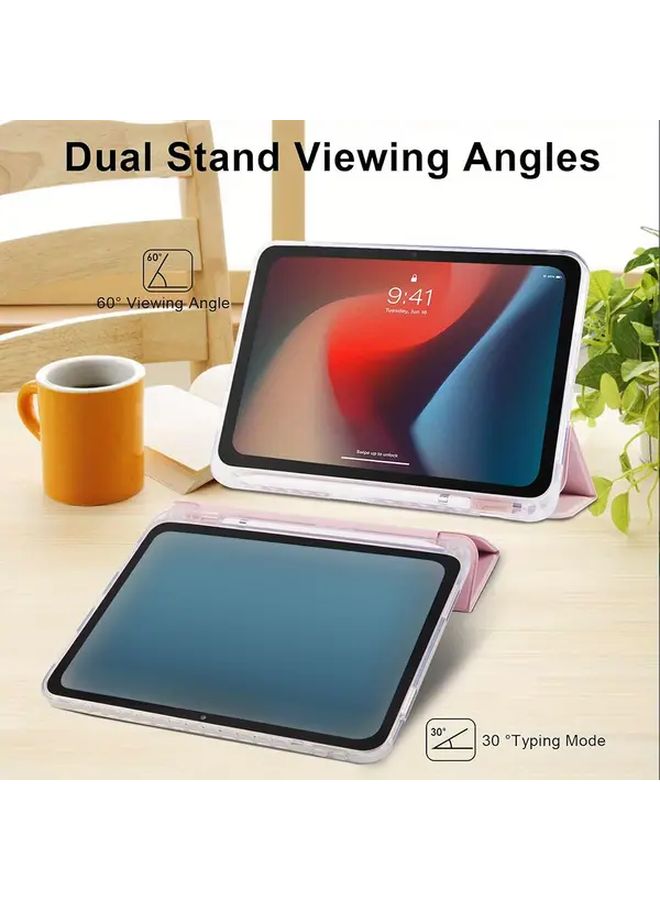 YKL Purple iPad 10th 11th A16 Case With Pen Holder Transparent Back Cover Anti Yellowing - Image 5