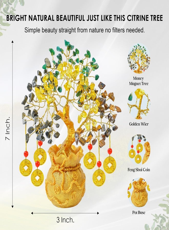 ZAICUS Money Magnet Crystal Tree with 6 Feng Shui Coins - Wealth & Prosperity Tree - Decorative Showpiece for Home, Office & Gifting - Image 2