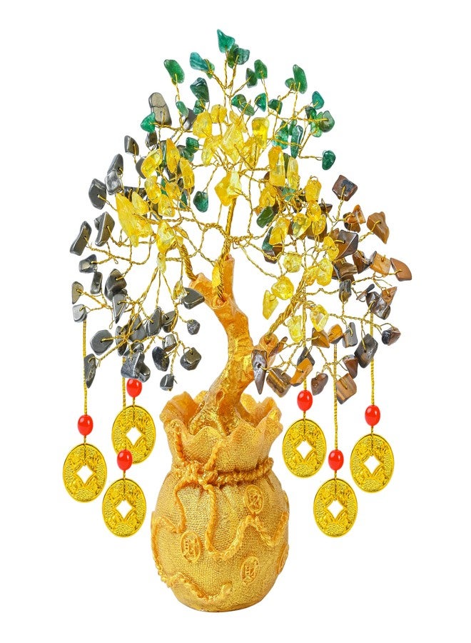 ZAICUS Money Magnet Crystal Tree with 6 Feng Shui Coins - Wealth & Prosperity Tree - Decorative Showpiece for Home, Office & Gifting - Image 1