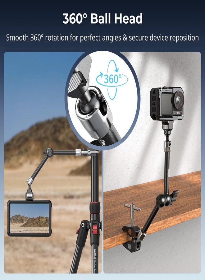 سمول ريج ذراع SMALLRIG السحري مقاس 11 بوصة مع مشبك على شكل سرطان البحر، ذراع مزود بمسمار 1/4 بوصة - 20 ودبابيس قابلة للسحب، لكاميرات الحركة والشاشات وأضواء الفيديو والميكروفونات - 5311 - Image 4