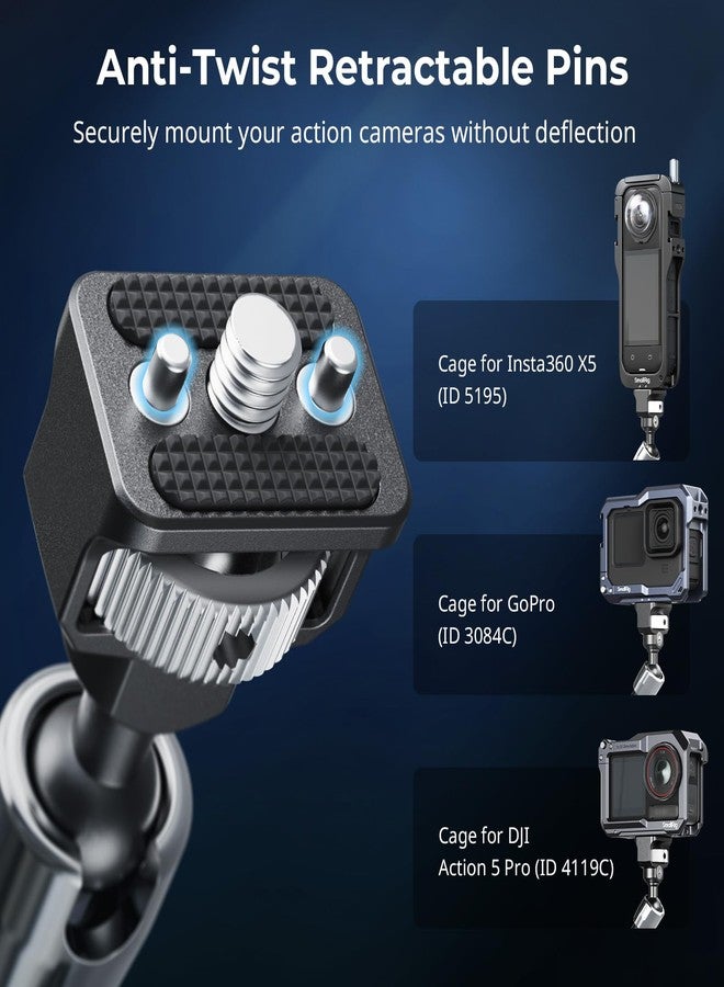 سمول ريج ذراع SMALLRIG السحري مقاس 11 بوصة مع مشبك على شكل سرطان البحر، ذراع مزود بمسمار 1/4 بوصة - 20 ودبابيس قابلة للسحب، لكاميرات الحركة والشاشات وأضواء الفيديو والميكروفونات - 5311 - Image 3