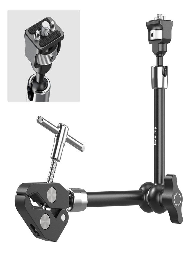 سمول ريج ذراع SMALLRIG السحري مقاس 11 بوصة مع مشبك على شكل سرطان البحر، ذراع مزود بمسمار 1/4 بوصة - 20 ودبابيس قابلة للسحب، لكاميرات الحركة والشاشات وأضواء الفيديو والميكروفونات - 5311 - Image 1